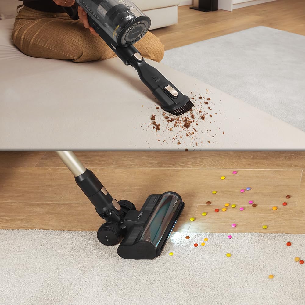 Cecotec Odkurzacz bezprzewodowy Conga Rockstar 5500 Hurricane Station Flex. Bezprzewodowy odkurzacz samoczynnie opróżniająca się podstawa, moc 220 AW, 700 W, żywotność baterii 90 cali, technologia