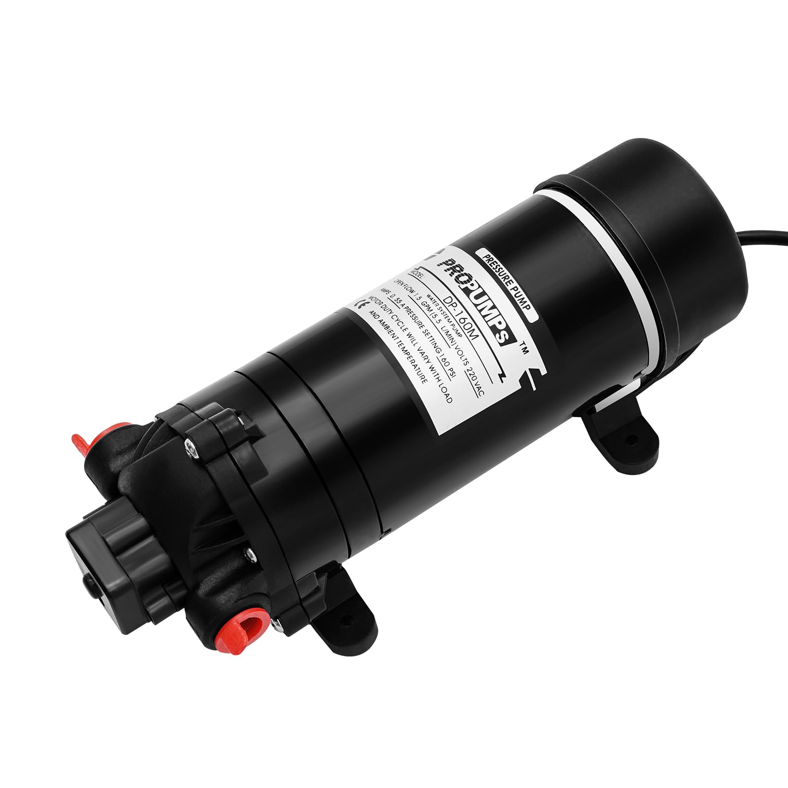 Pompa A Membrana Autoadescante 12V – 55 PSI, 3.0 GPM – Per Camper, Bagni Chimici, Pulizia Strade E Lavaggio Auto – Compatta E Silenziosa