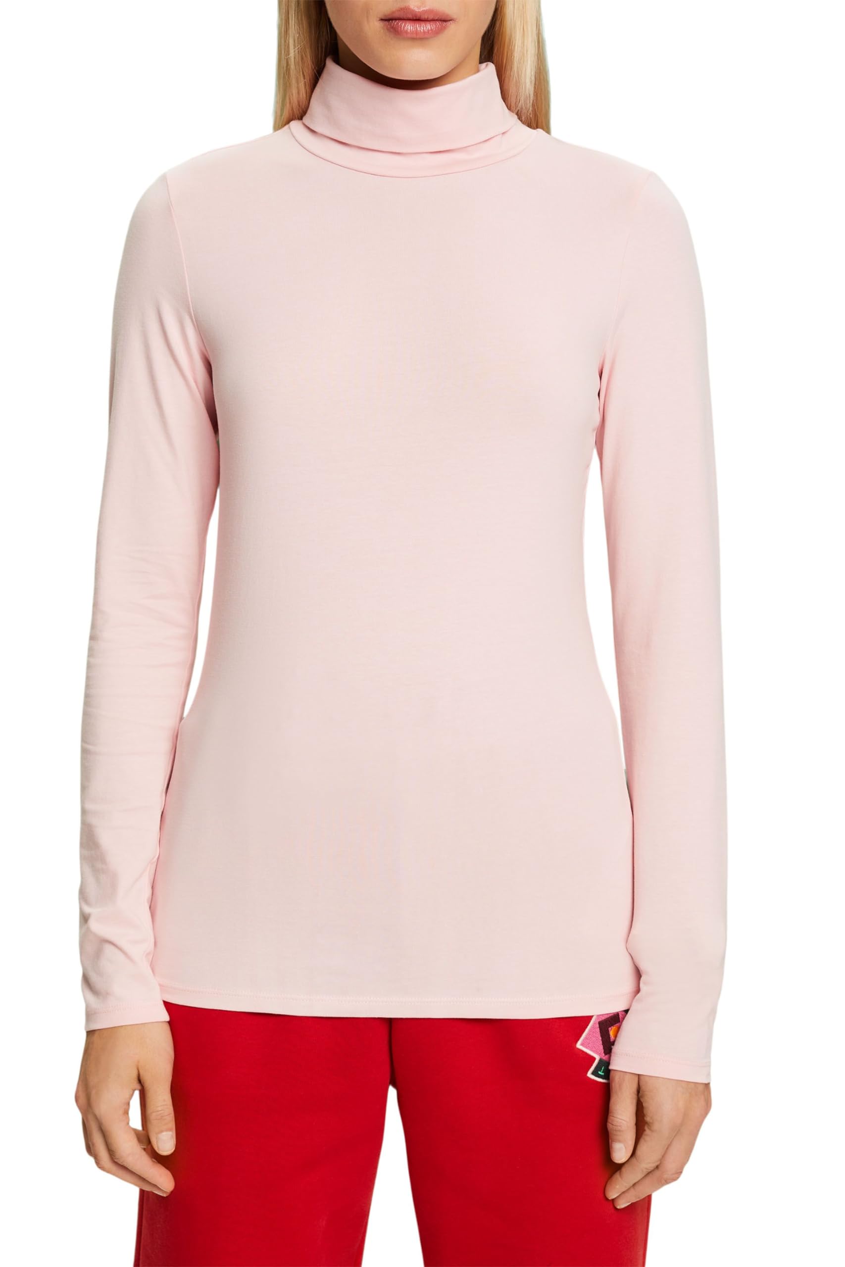 ESPRIT Women's 103EE1K343 T-Shirt, 695/PASTEL Pink,