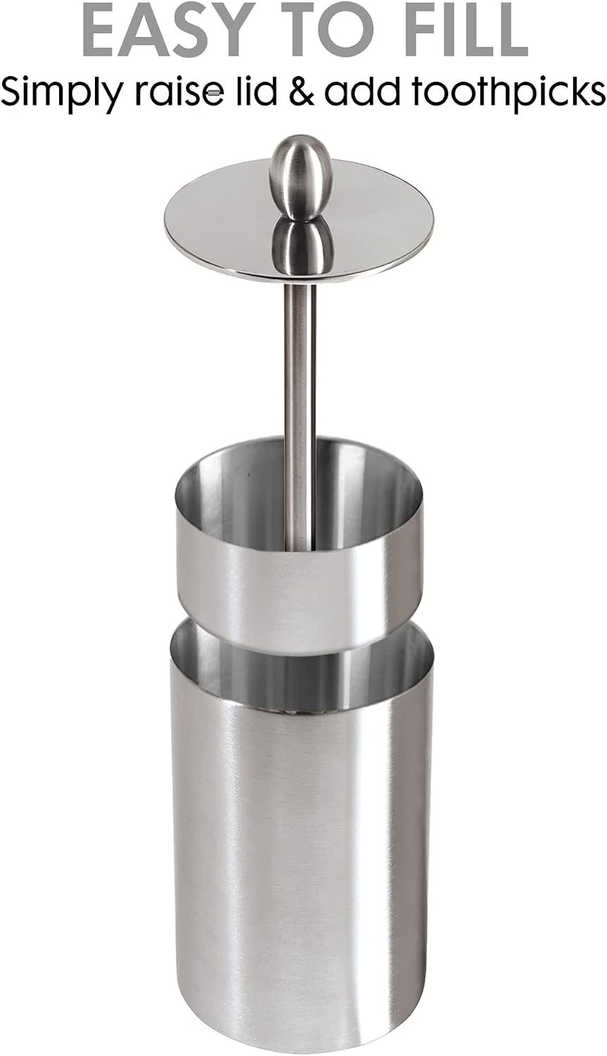 Oggi Retractable Toothpick Holder with Rubber Base