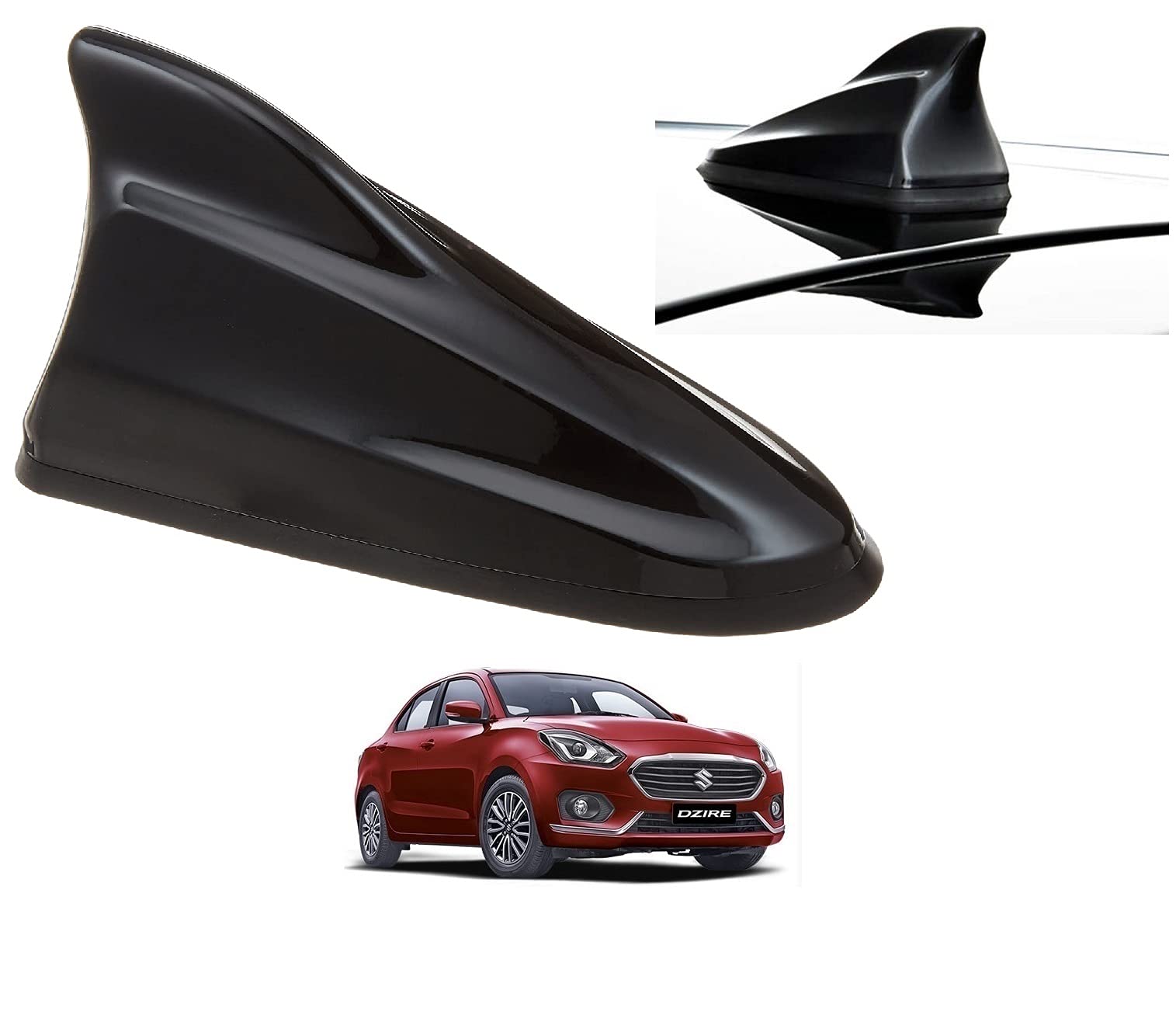 Auto Addict Car Shark Fin Antenna Replacement Antenna (Black,1 Pc) for Maruti Suzuki Swift Dzire New 2021
