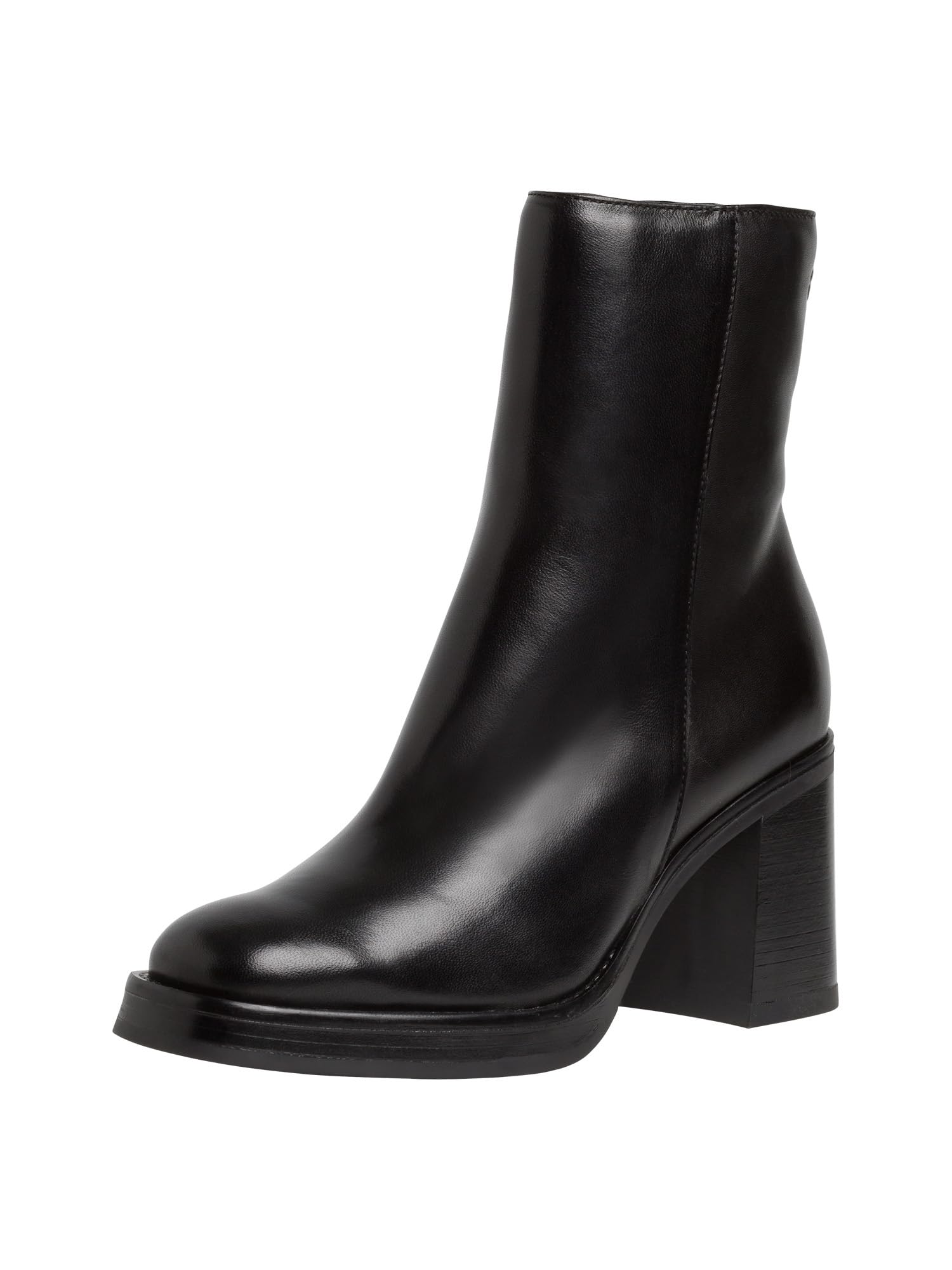 Tamaris Women's Leather Block Heel Boots, black, 37 EU
