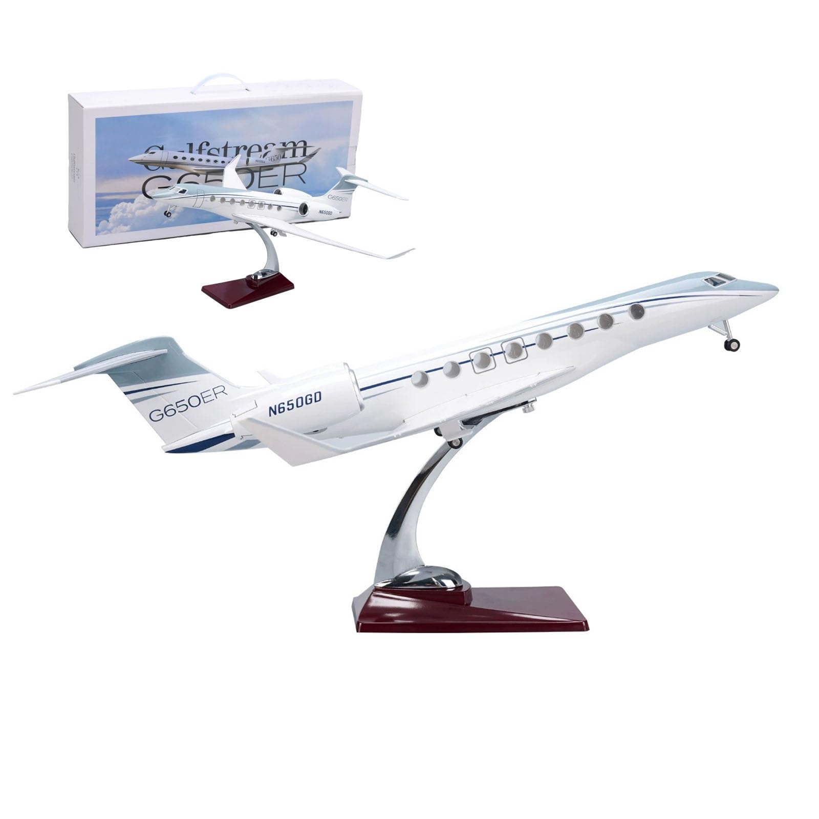Generico Modello di aeroplano da 17 pollici for la modalità aereo pressofuso modello Gulfstream G650