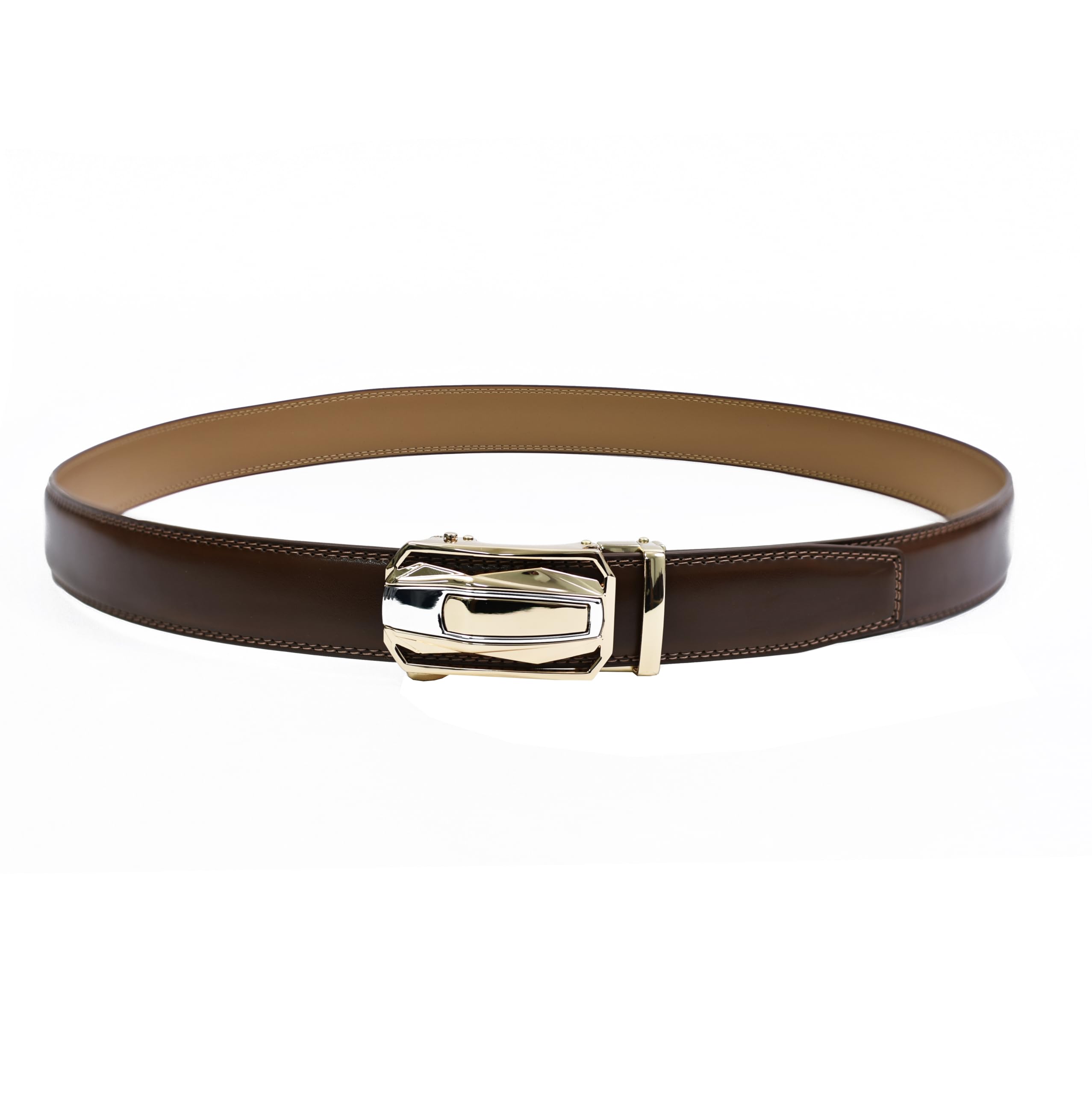 WildHorn Men's Genuine Leather Belt for Men| Premium Auto-Lock Buckle | Adjustable up to 48” | Formal & Casual Wear | Micro-Adjust Fit | Stylish Gift Box Included (BROWN TAN) - Image 6 thumbnail
