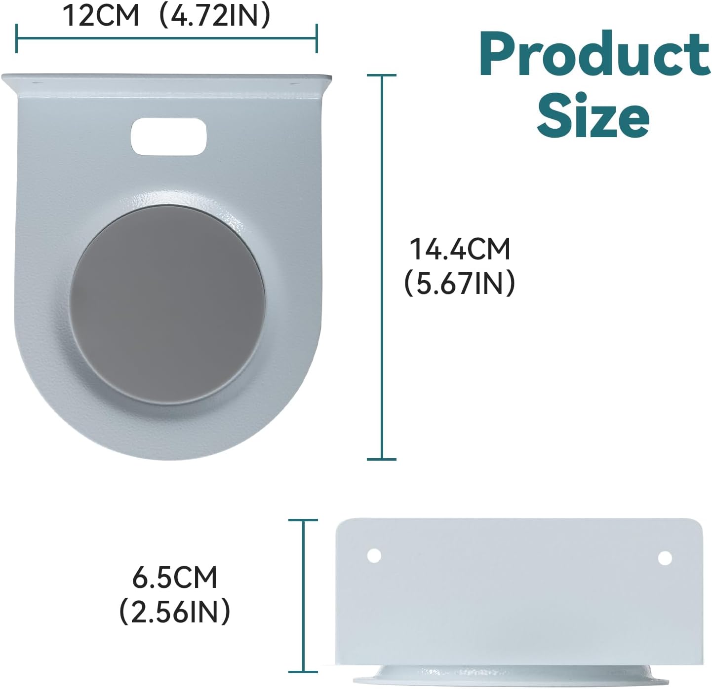 shinar Metal Wall Mount Compatible with Echo Spot 2024/Homepod 2, Bracket Accessories Stand Compatible with Spot/Homepod 2 Integrated Cable Management Max. 20 lbs (White) - Image 2