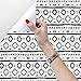 Taogift Samoprzylepne winylowe czarno-białe dekoracyjne geometryczne kontaktowe tapety papierowe do szafek kuchennych półki stół meble rzemiosło usuwalne 40 x 30 cm