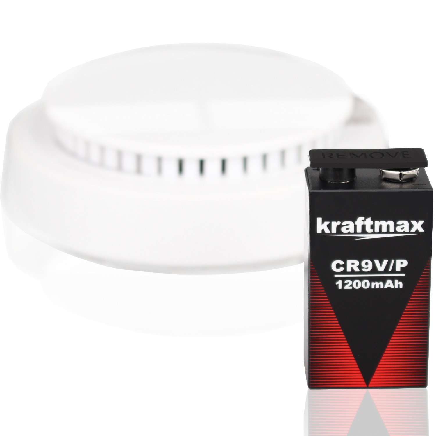 6X Kraftmax 9V Block Lithium Hochleistungs- Batterien für Rauchmelder/Feuermelder - 10 Jahre Batterie Lebensdauer