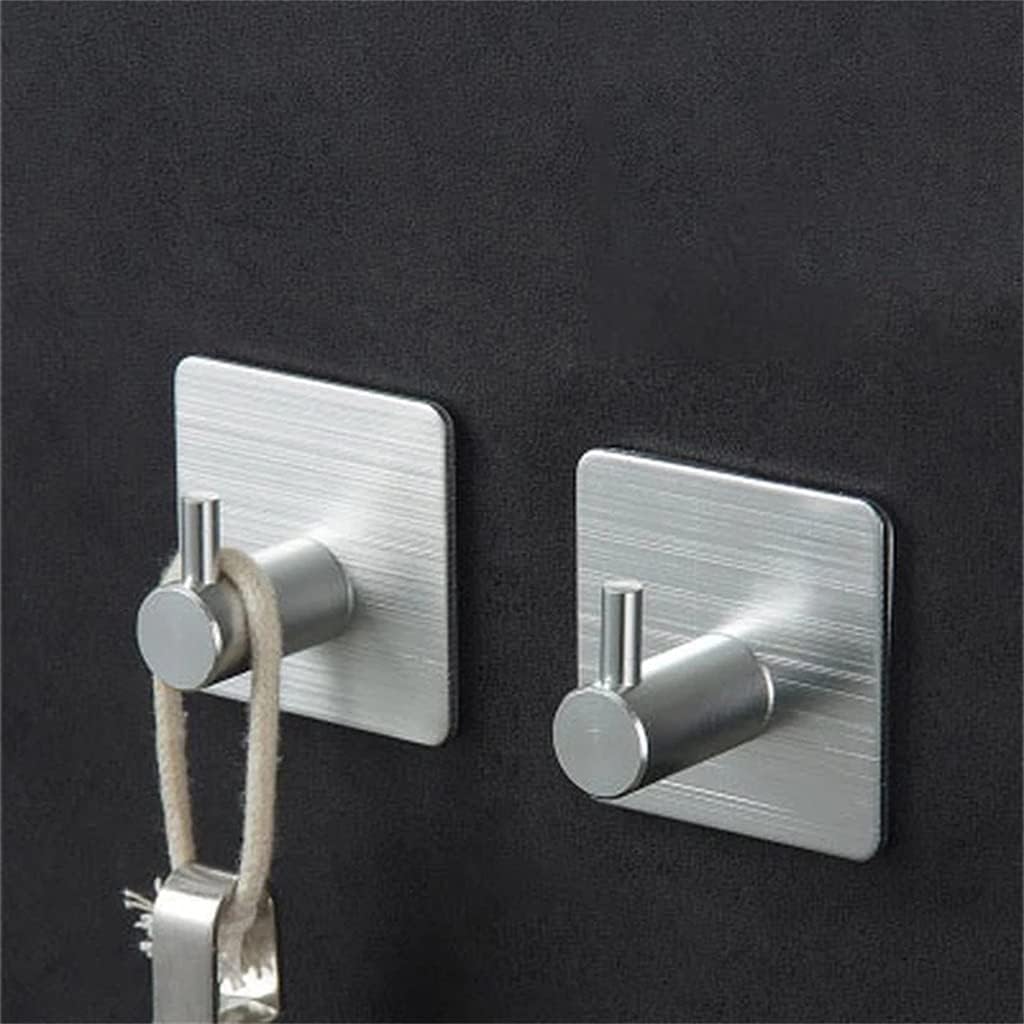 Aluminum Alloy Wall Hook Self Adhesive Sticky Kitchen Home Bathroom Bath Ball Key Bag Coat Hanger Storage Hanging Holder Rack