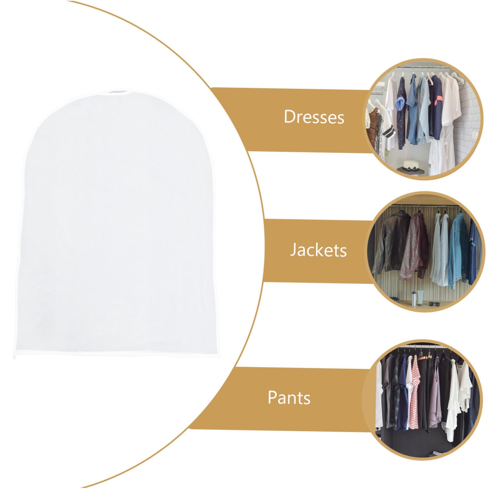 10piezas Guardapolvo De Fundas Transparentes Para Guardarropa Para Colgar Ropa Casa Incluyendo Fundas Para Vestidos y Ropa De Armario