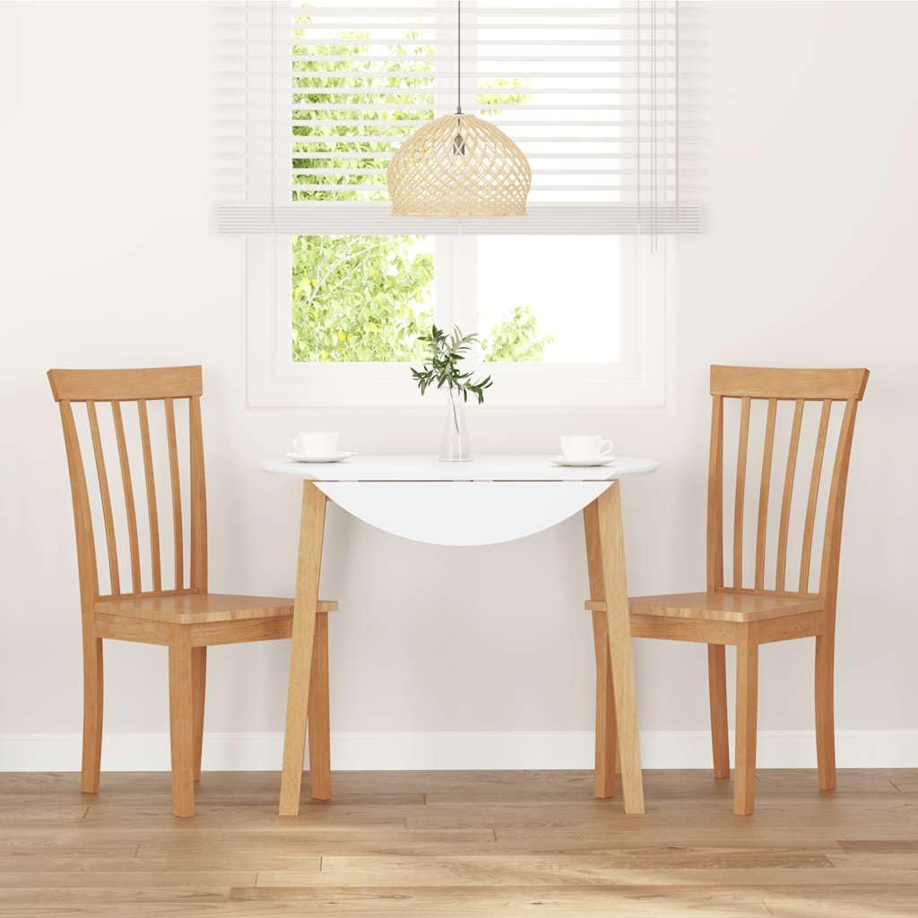 Set di 2 sedie da pranzo in legno massello naturale, albero della