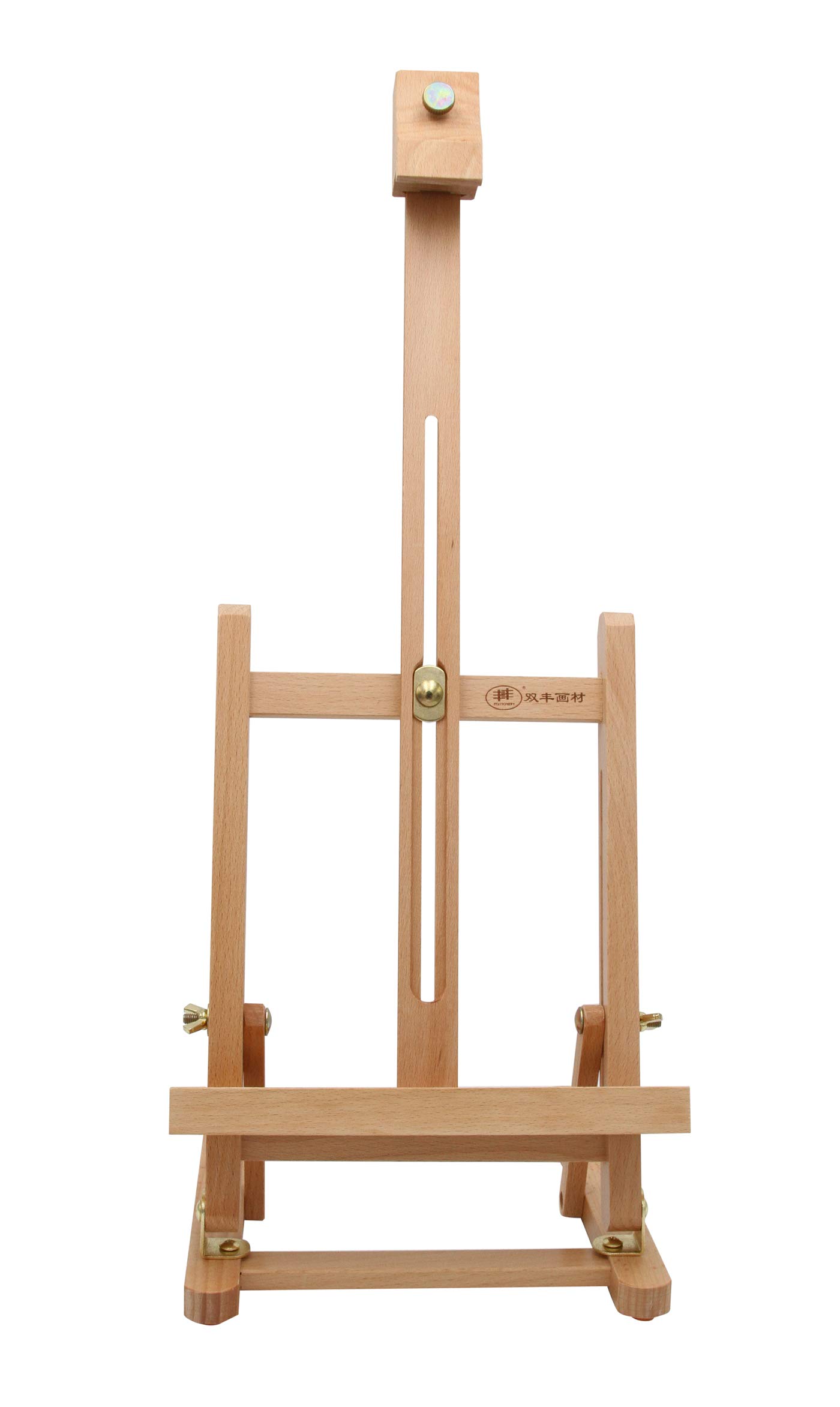 Paintersisters® CHEVALIER DE TABLE bois T-40 en hêtre FSC® pour cadres jusqu'à 40 cm, chevalet assis, hauteur de peinture et angle d'inclinaison réglables