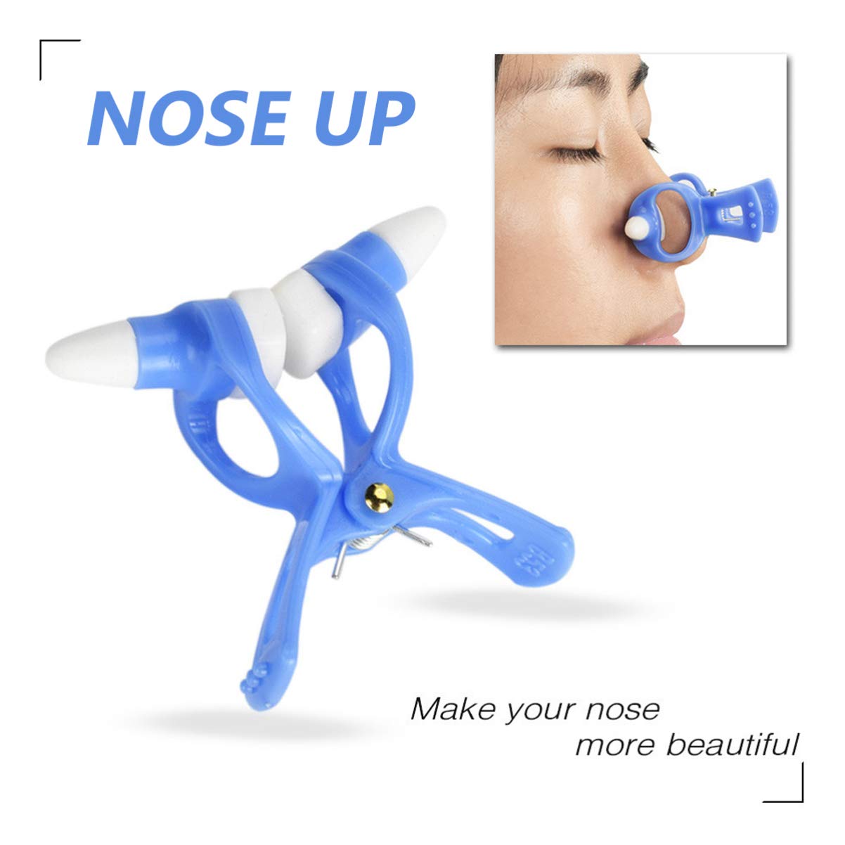 Nose Up Shaping Clip 4-Piece Set Adjustable Nose Lifting Tool for Women Beauty Tool for Face Enhancement Random Color
