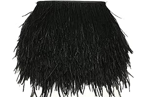 Natural Ostrich Feathers Trims DIY Fringe Trim Ribbon for Dress Sewing