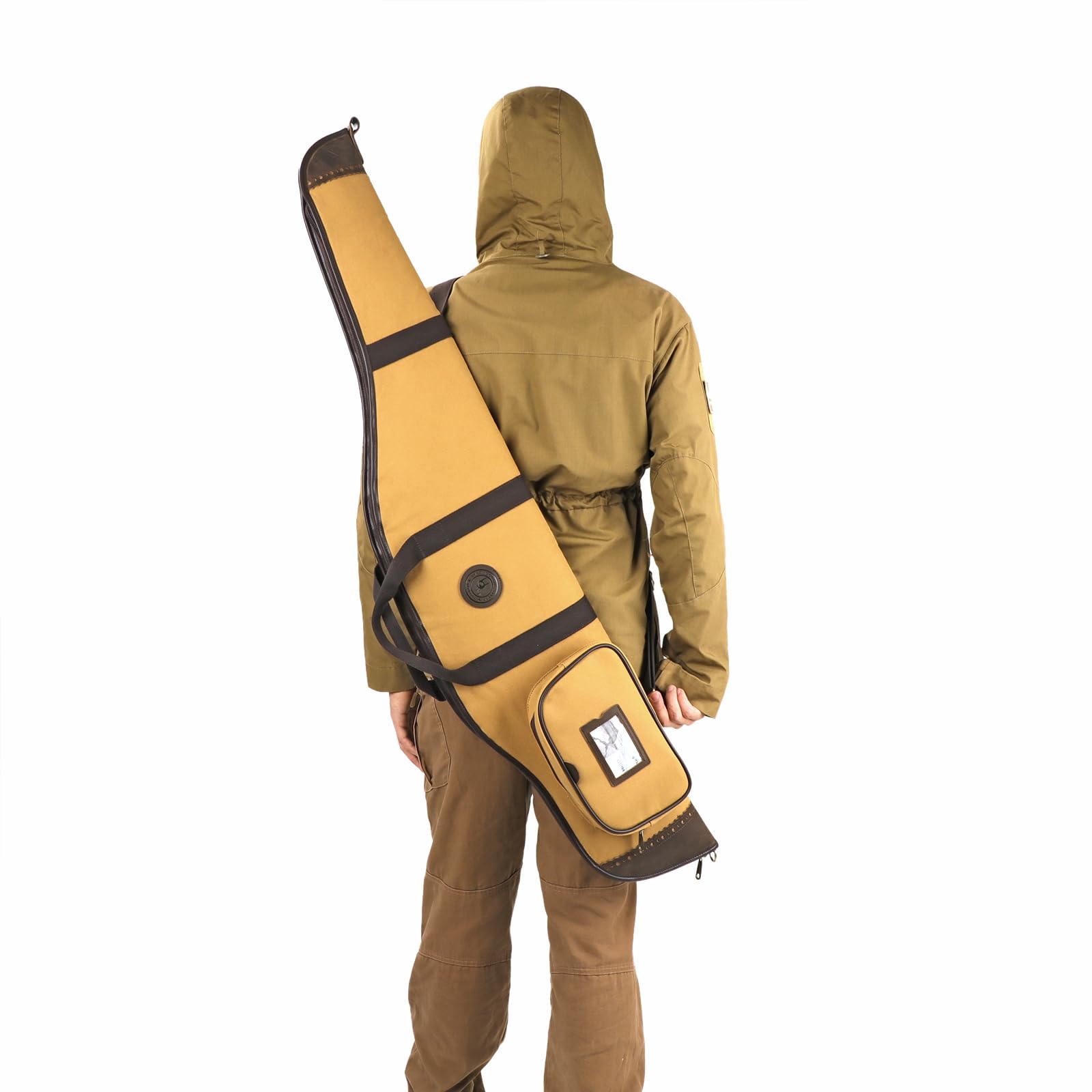 Funda suave de lona para rifle de 116.8 cm, bolsa de transporte acolchada para caza, tiro, arma de fuego, bolsa de almacenamiento