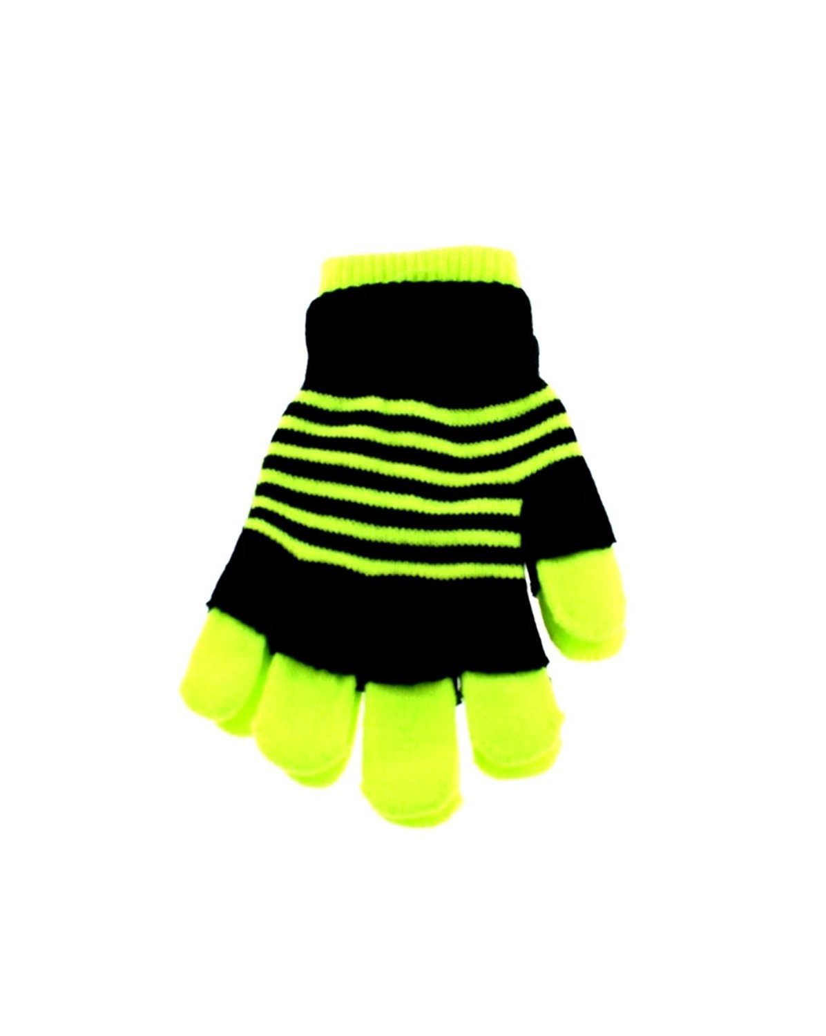 Zac's Alter Ego Unisex 2 in 1 Magic Gloves with Neon Stripe Fingerless Gloves