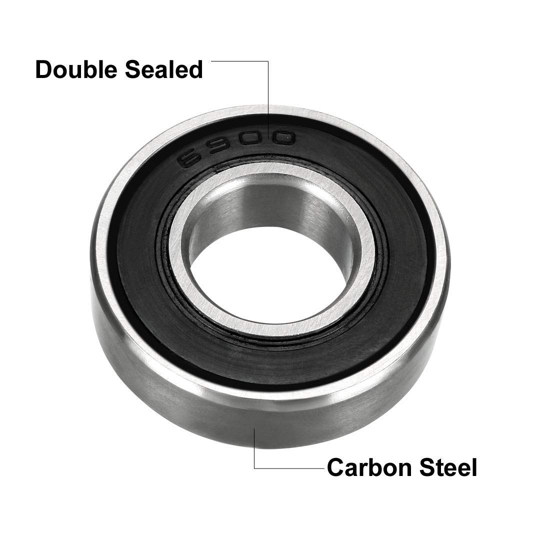 10 pz 6900 6901 6902 6903 6904 6905 6906 2RS RS Cuscinetto A Sfere A Gola Profonda Doppia Tenuta Sezione Sottile (Size : 6900-2rs 10x22x6mm