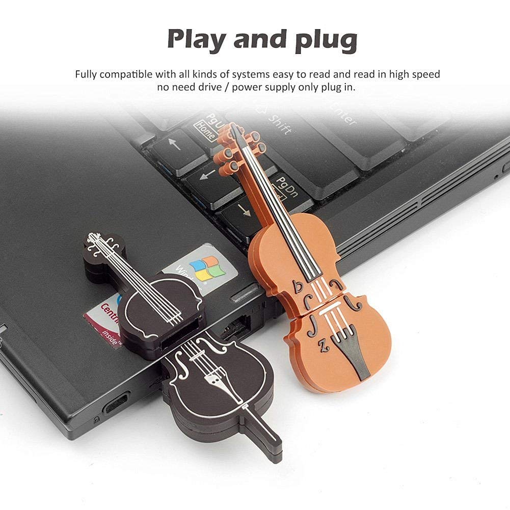 【5 Piezas】 LEIZHAN Memoria USB 32GB Pendrive Silicona Impermeable Flash Drive Memorias Regalo para Niños-Instrumentos Musicales