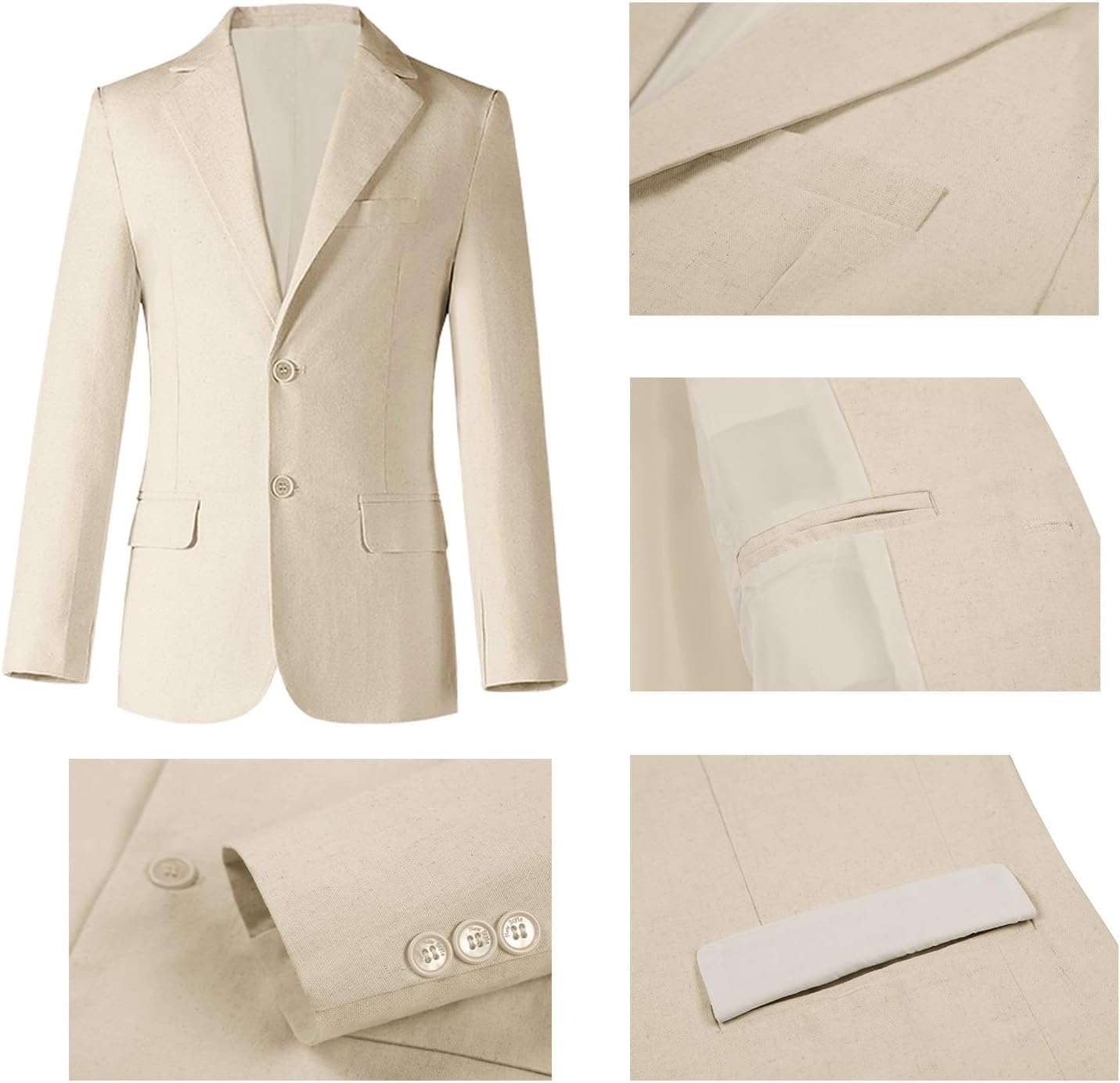 Boys Linen Suits for Kids Summer Wedding Suit Toddler Boys Dress Clothes