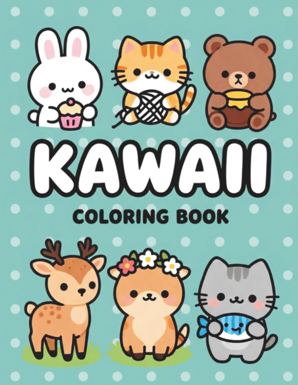 Kawaii: Relaxing coloring book for kids and Adults