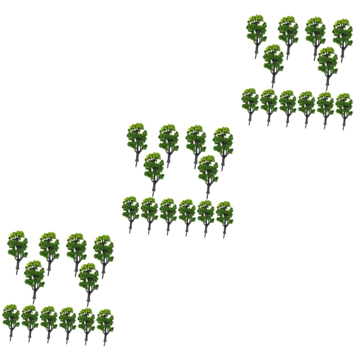 ABOOFAN 3 Set Di Alberi Di Simulazione Per Modellismo Ferroviario in Scala 1:50 Verdi Per Scenari Decorativi 12 Pezzi*3