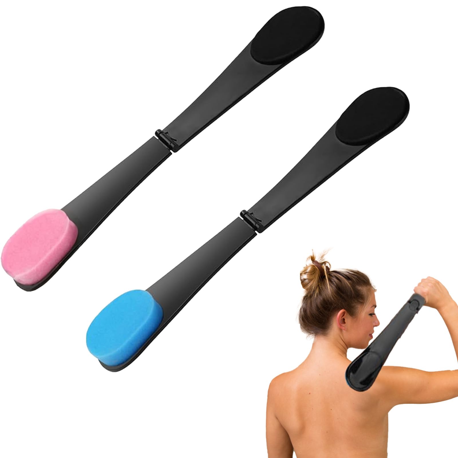 2Pcs Lotion Applicator for Back Back Cream Applicator Long Handle with Foldable Design