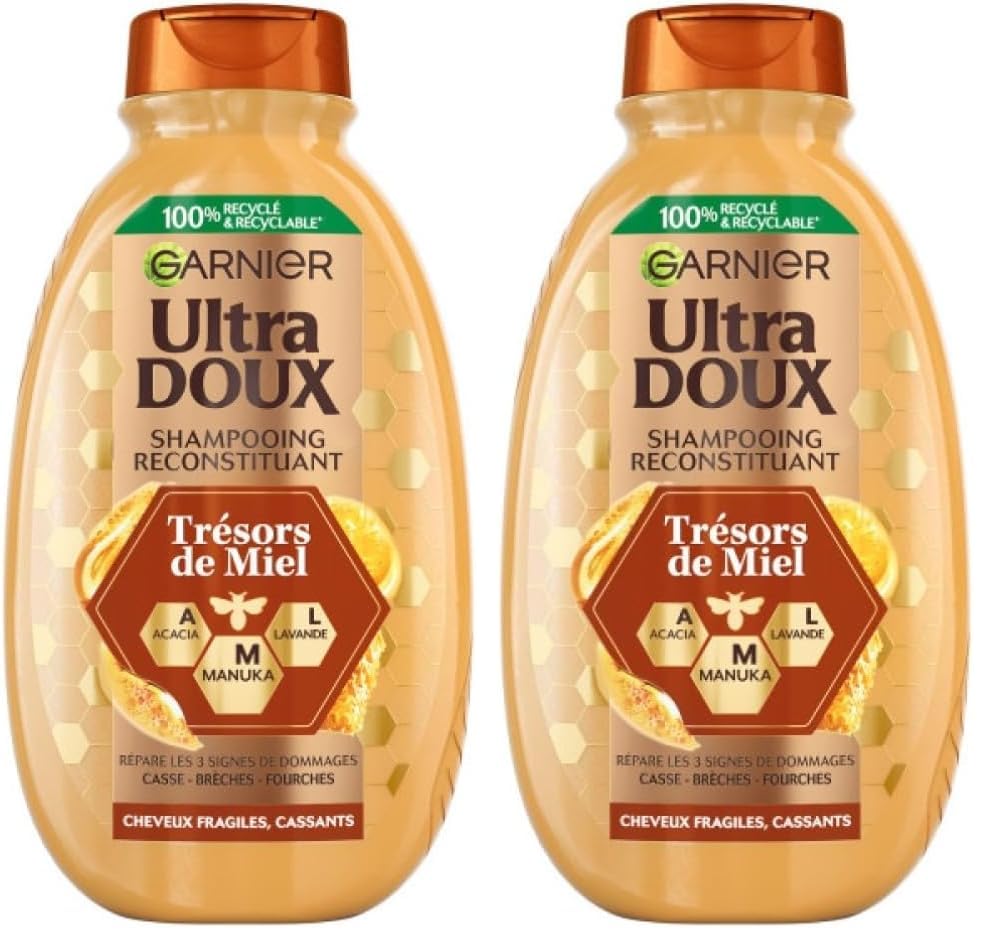 Garnier Ultra Doux - Shampoing Acacia & Manuka - 400 ml (lot de 2)
