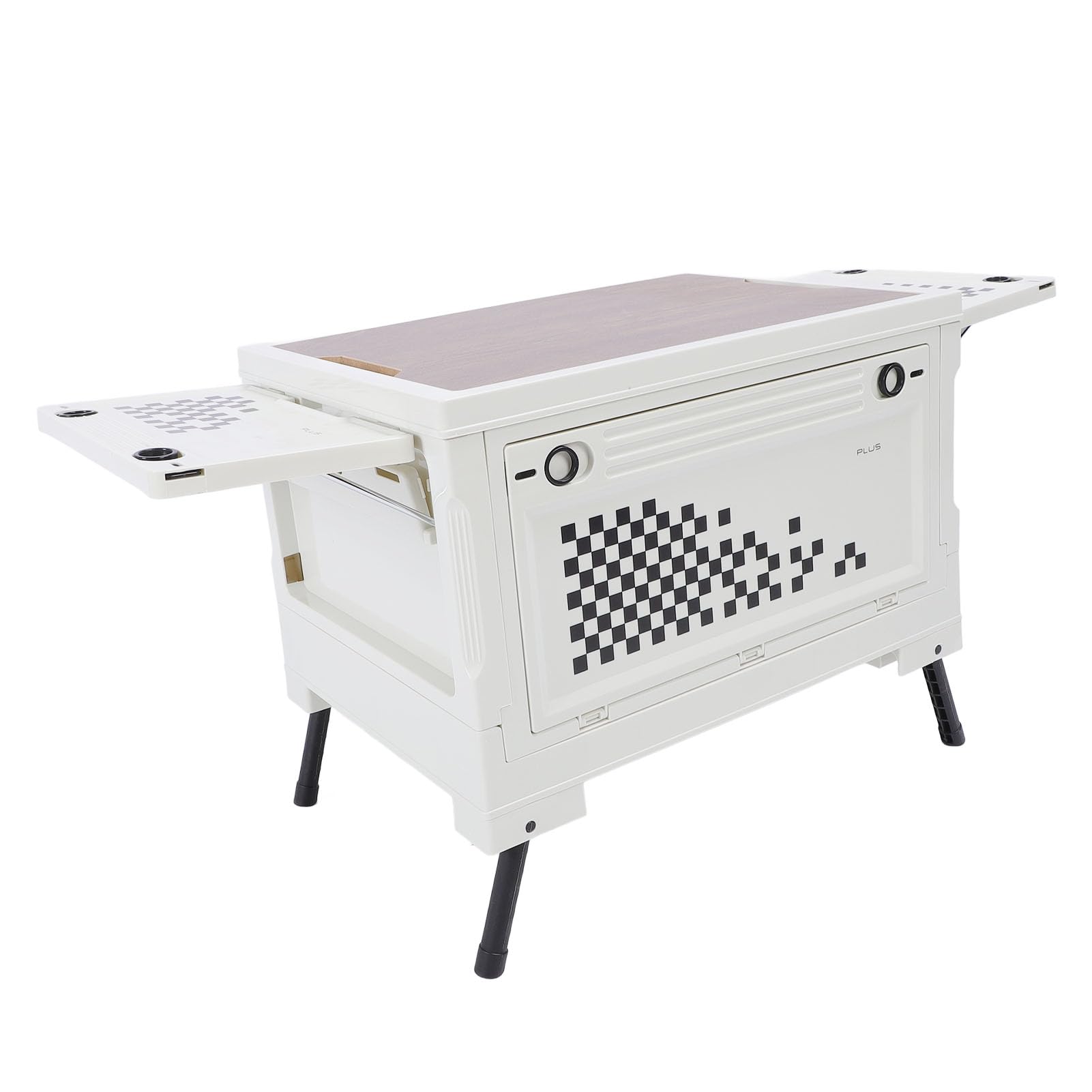 SUNGOOYUE Zusammenklappbare Aufbewahrungsbox für Camping, PP und Density Board, Zusammenklappbare Aufbewahrungsbox, 4-Zugang, Multifunktions-Organizer für Outdoor-Reisen, Camping, Familie, Auto