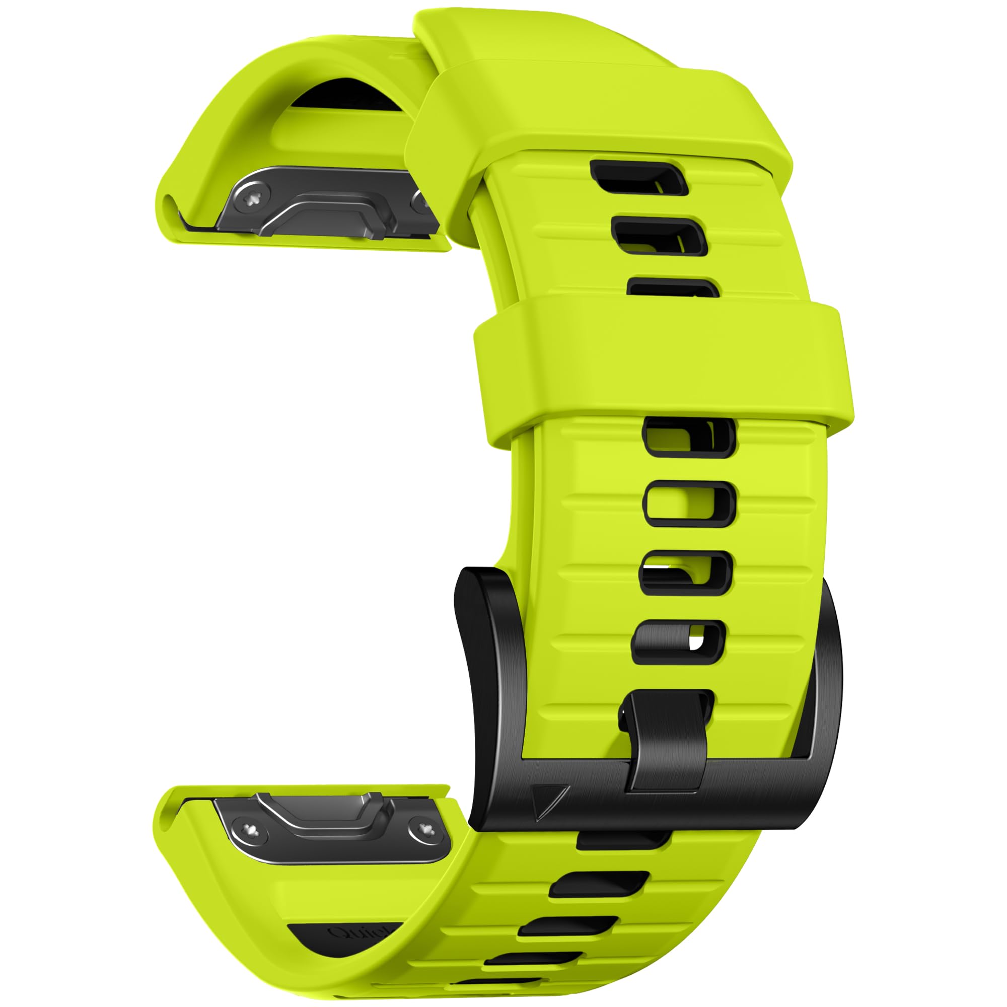 Epova QuickFit Compatible with Garmin Fenix 8 51mm Strap/Fenix 7X/7X Pro/Fenix 6X/6X Pro/Fenix 5X/5X Plus/Fenix 3/3HR - 26mm Silicone Sport Strap for Garmin Enduro/Tactix/Epix 2 51mm, LimeBlack