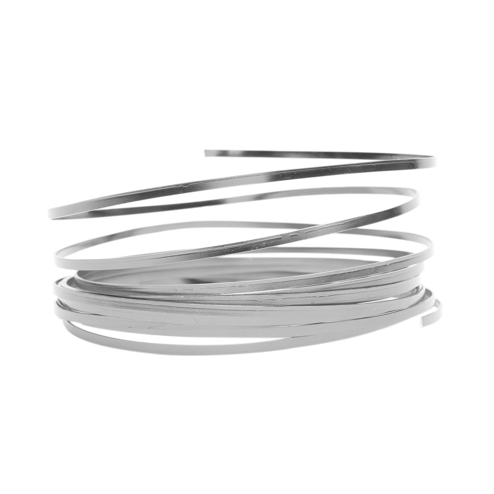 Fil Aluminium Plat 5x1 Mm - 4 Mètres Argenté - Marque Graine Créative