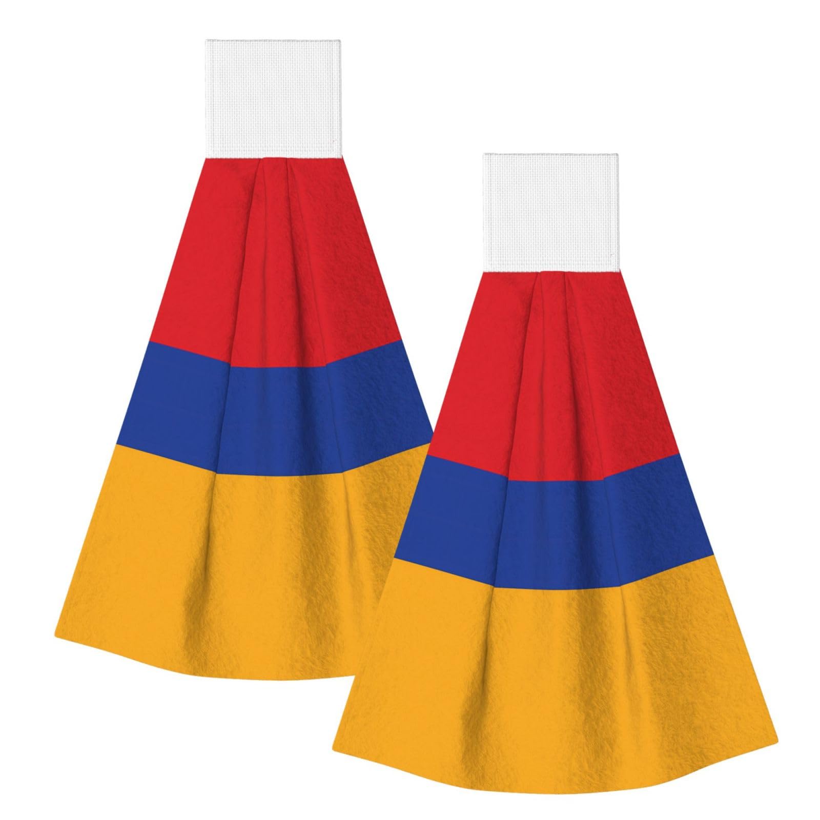 Flag of Armenia Highly Absorbent Dish Towels Soft Coral Fleece Wipe