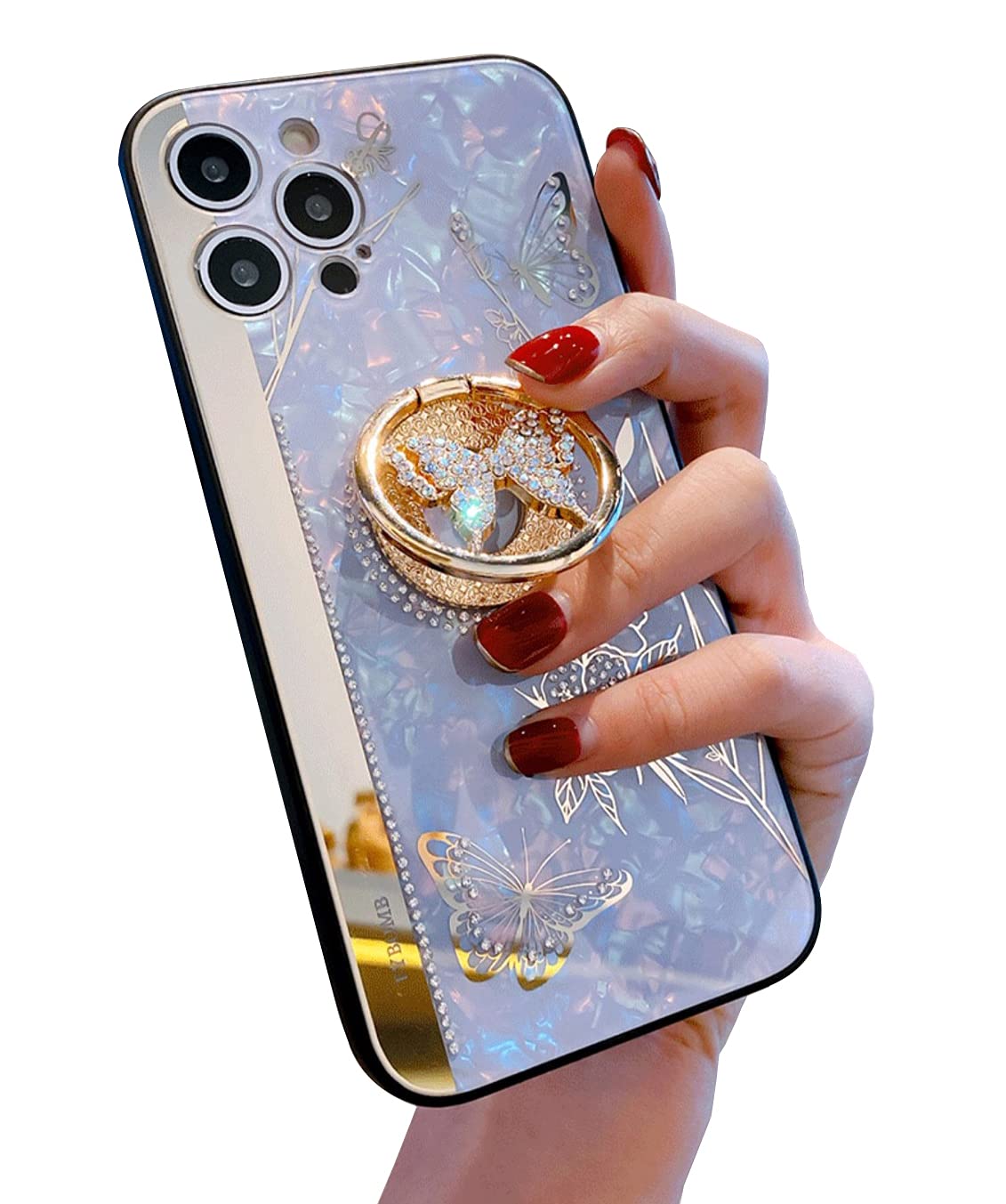 Amazon.co.jp: MuZiF iPhone 13 Pro 用 ケース 鏡として使える リング