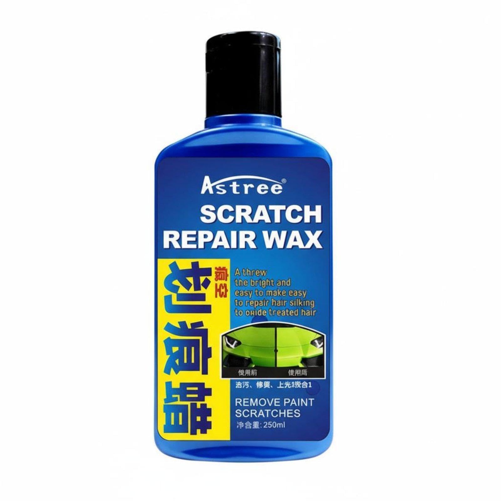250 Ml Car Scratch Remover Versatile Formula Vehicle Scratch Repair Finish Gloss Renewing Automotive Polishing for Drivers, Garage, Driveway Blue Wax 250ML-image-3