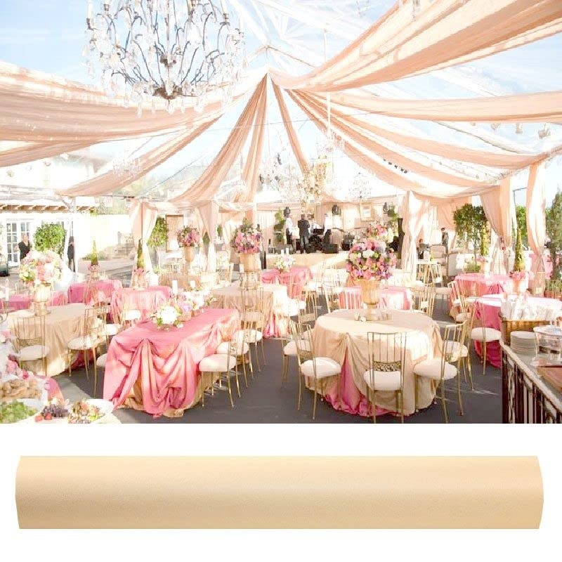 Dragées Anahita Tenture Mariage Ivoire Rouleau 50 mètres | Idéale pour Décoration Salle de Mariage | Tissu intissé de Haute Qualité | 80 cm de Largeur...