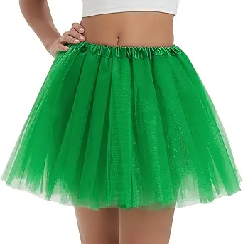 Women's 5-Layer Tulle Tutu Skirt, Adult Dance Ballet Tulle Dress,Teens Halloween Cosplay Running Tutu