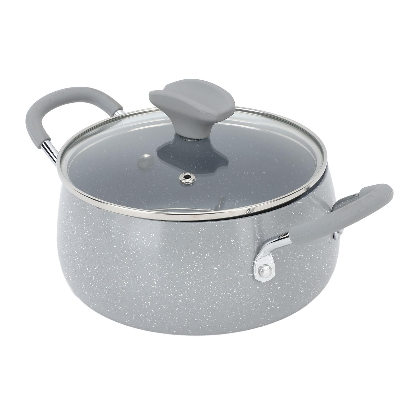 Luqeeg Japanese Deep Fryer Pot, Dual Handles Japanese Design Material with Lid and Rack for Home Users, Chefs