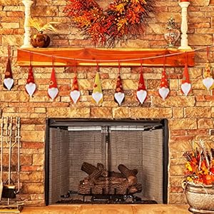 Whaline 10Pcs Thanksgiving Hanging Gnomes Ornaments Fall Harvest Handmade Plush Gnomes Maple Leaf Pumpkin Printed Gnomes Cute Decorative Tomte Swedish Elf Gnome Doll for Autumn Thanksgiving Decor Whaline 10Pcs Thanksgiving Hanging Gnomes Ornaments Fall Harvest Handmade Plush Gnomes Maple Leaf Pumpkin Printed Gnomes Cute Decorative Tomte Swedish Elf Gnome Doll for Autumn Thanksgiving Decor