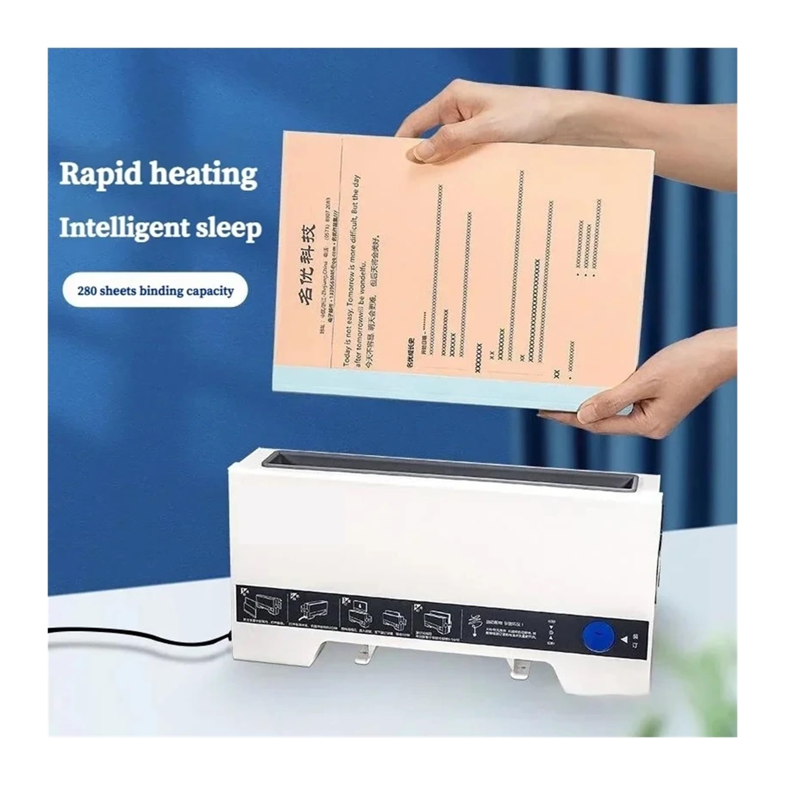 Rilegatrice, Macchina rilegatrice adesiva a caldo A4 for piccoli uffici, macchine rilegatrici a caldo for documenti, forniture for ufficio per scuola e ufficio