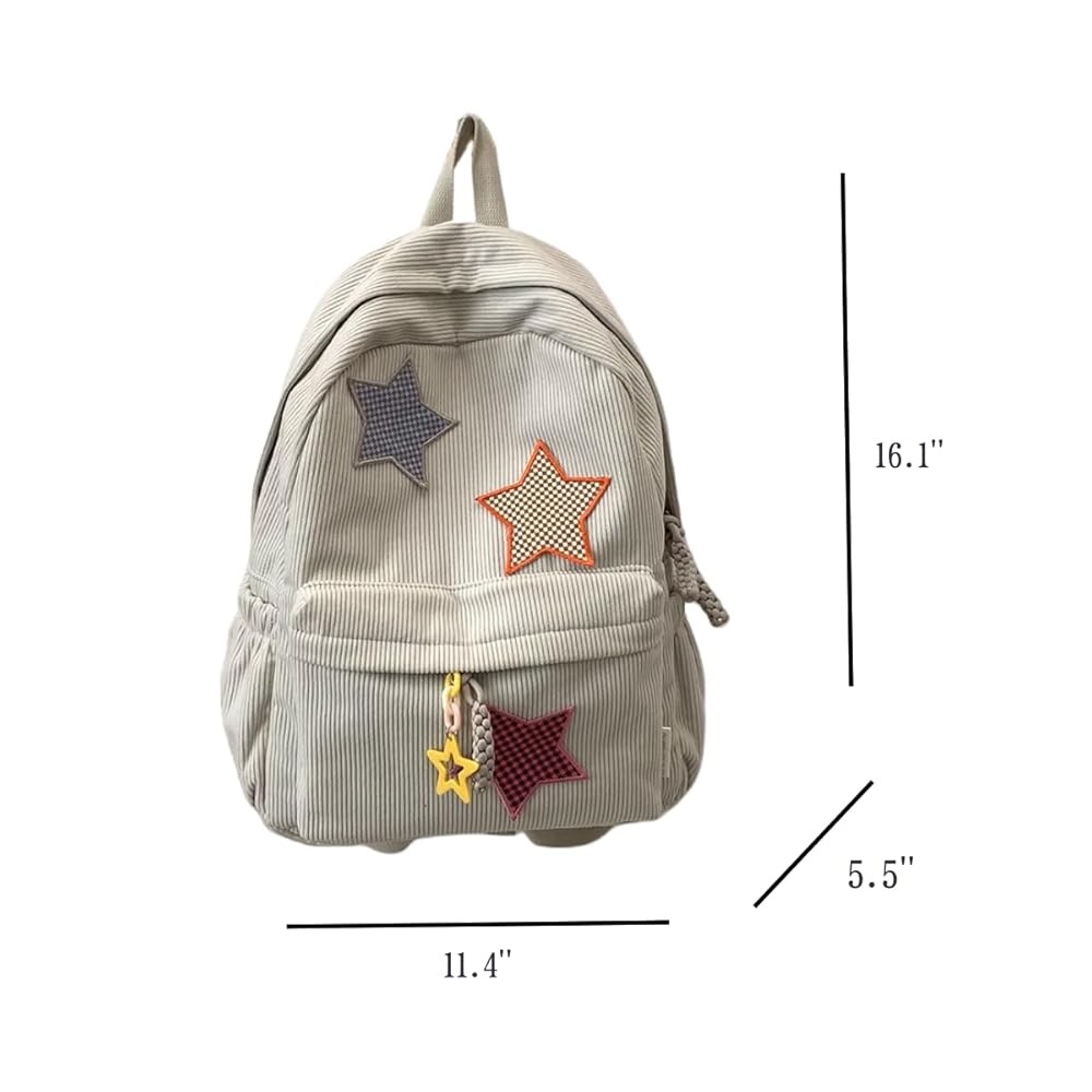 Amazon.com: Taolivingmart Corduroy Backpack with Star
