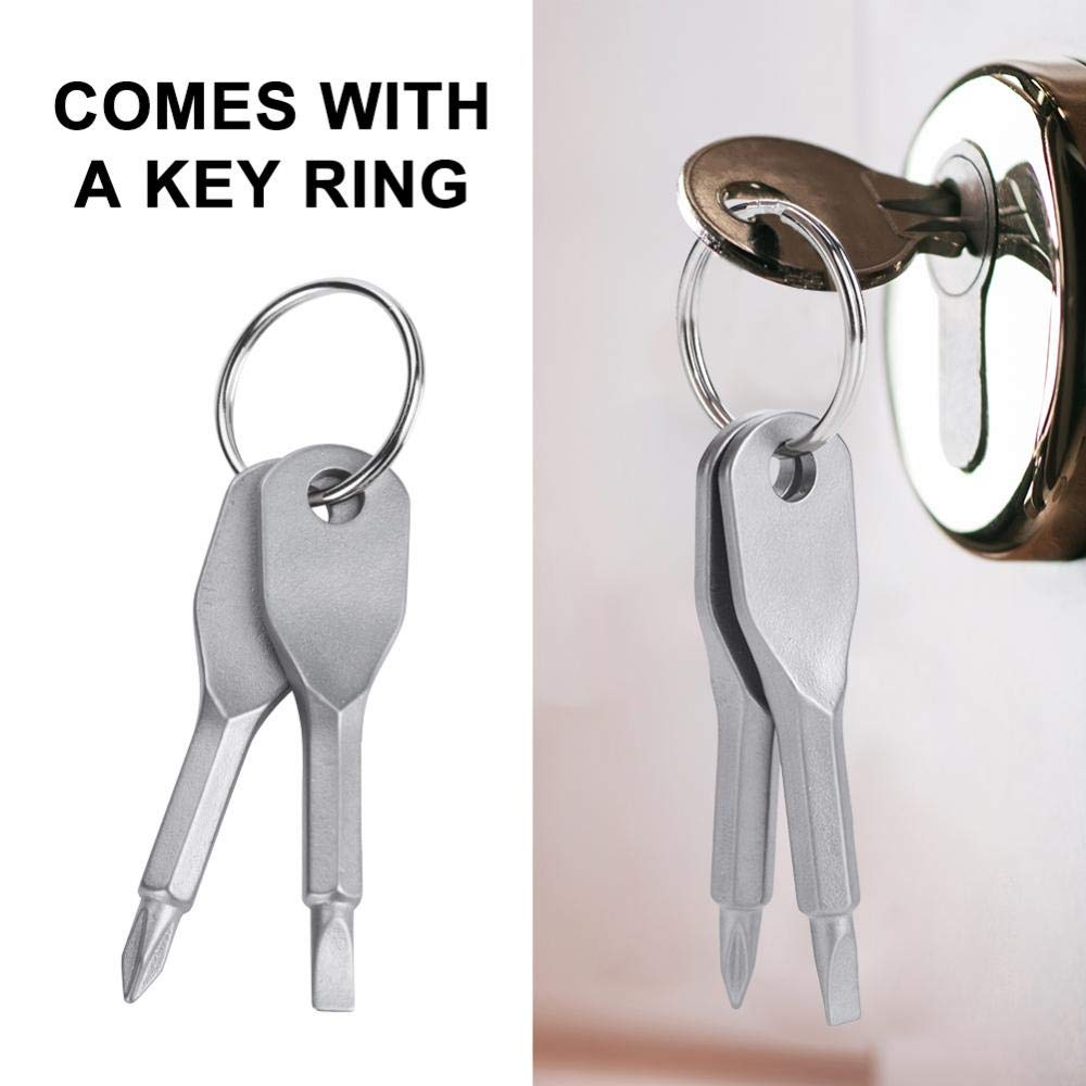 Porte-clés Multifonction Poing Américain - Tournevis Inox - Autodéfense - NEUF