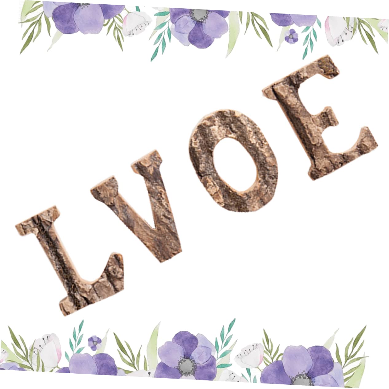 VILLCASE 2 Set Di Lettere in Legno Lettere Inglesi Decorazione Personalizzata Arte Murale Per Decorazioni Di Nozze Di Natale 4 Pezzi * 2