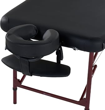 Master Massage 70cm Zephyr Lightweight Portable Massage Table Package - Ideal for Tattooing and Spa Treatments (Black, Maroon)