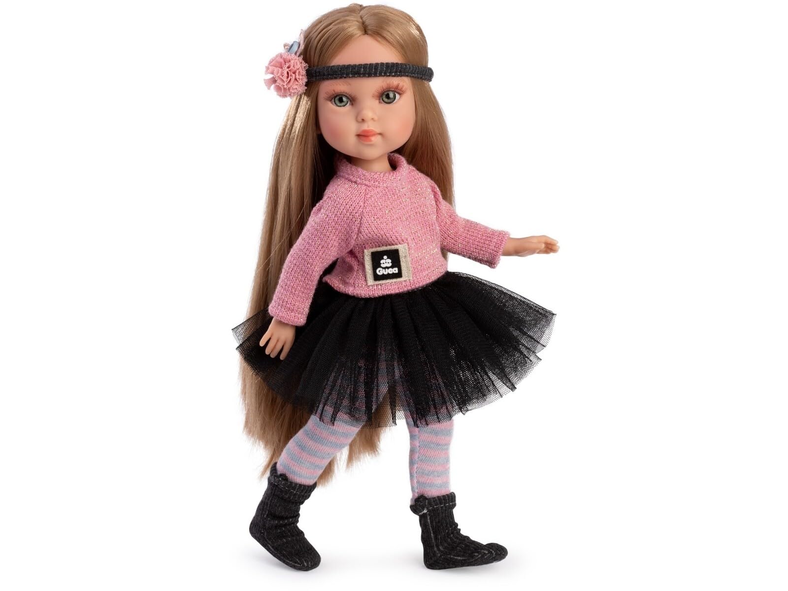 Muñecas Guca Bambola Penelope Paris 33 cm con Maglione Rosa