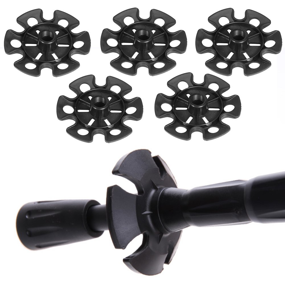 Antilog Poles Basket, 5PCS/Bag Trekking Pole Snow Mud Ski Basket Walking Hiking Stick Replacement Accessory