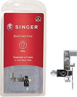 SINGER Blind Hem Presser Foot for Sergers | Invisible Hems on Medium to Heavy Fabrics | Hem, Overcast & Trim in One Step
