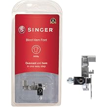 SINGER Blind Hem Presser Foot for Sergers | Invisible Hems on Medium to Heavy Fabrics | Hem, Overcast & Trim in One Step