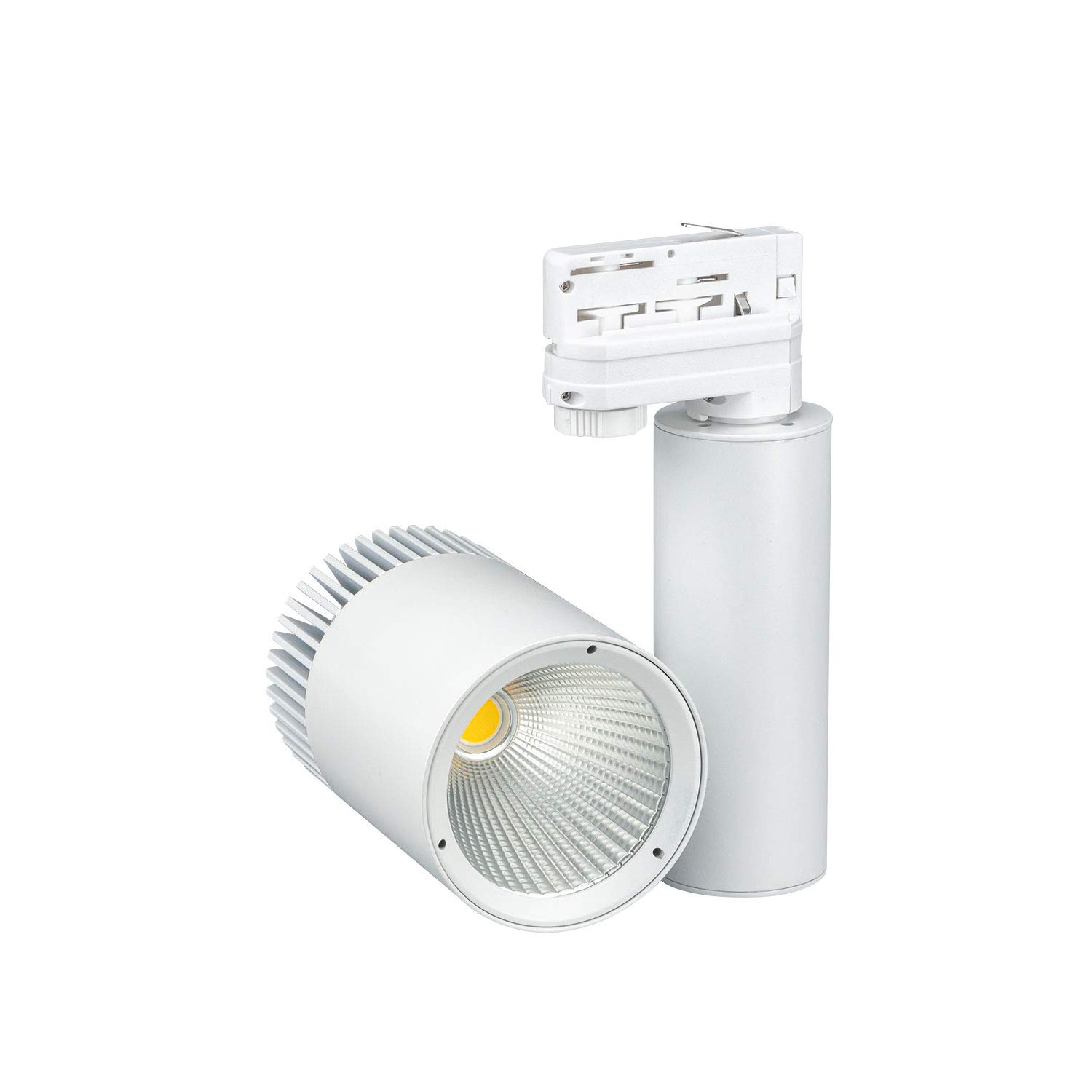 Popp® Luminarias carril LED en trifasico 30W Negro y Blanco 2800Lm IP20 COB locales comerciales (Blanco, 3000K)
