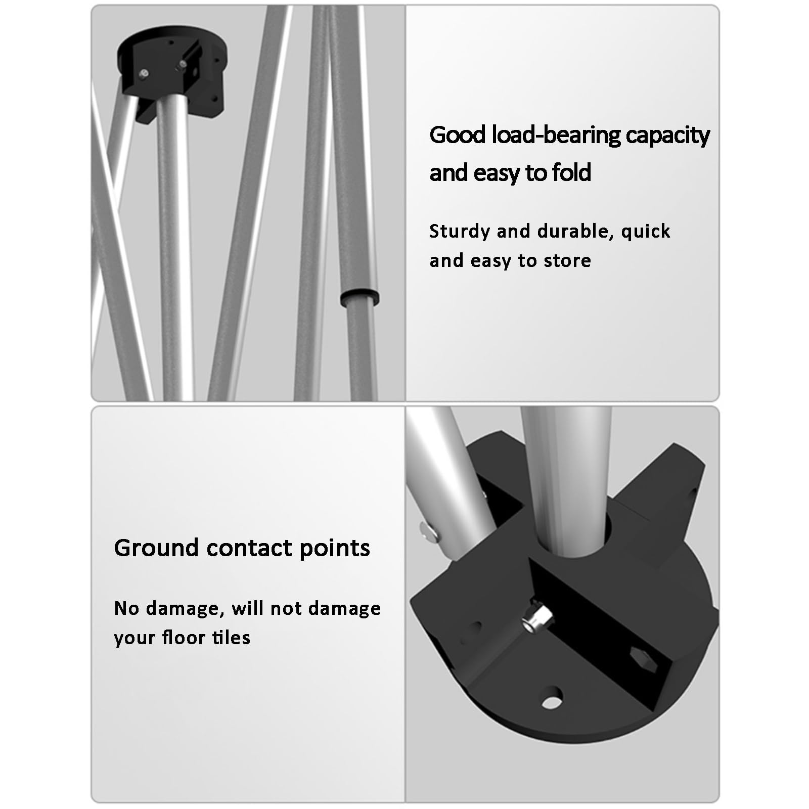 Banco De Trabajo Plegable Portátil, Acero Inoxidable, Mesa De Trabajo, Banco De Trabajo, Mesa De Construcción, Soporte De Trabajo, para Garaje, Taller Y Exterior(6 Legs)