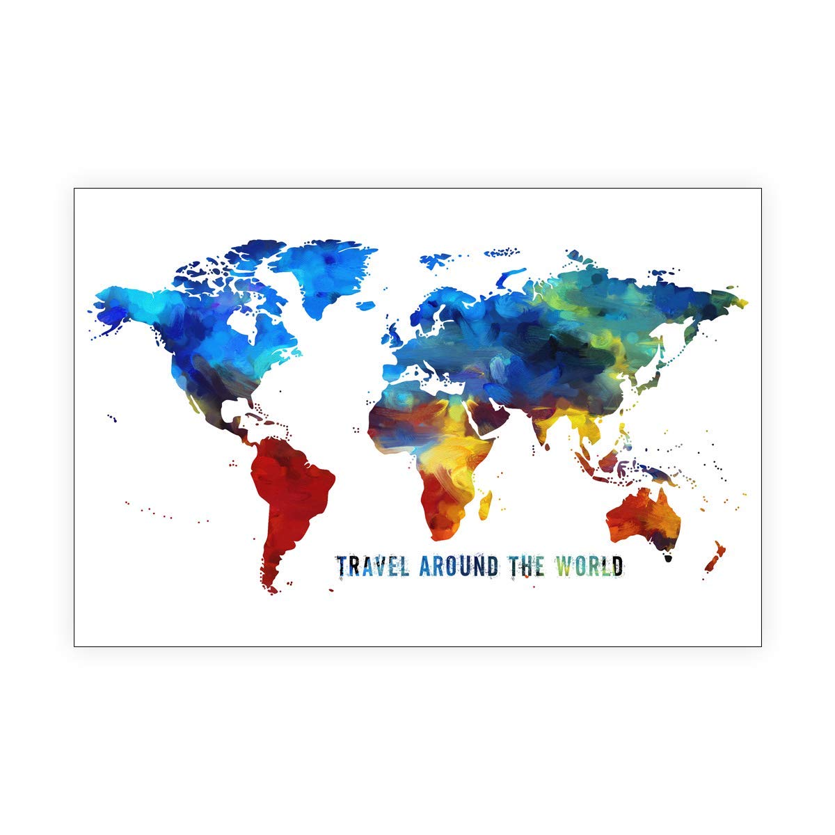 GrabChoice Travel Around The World Travel Poster World MAP Poster