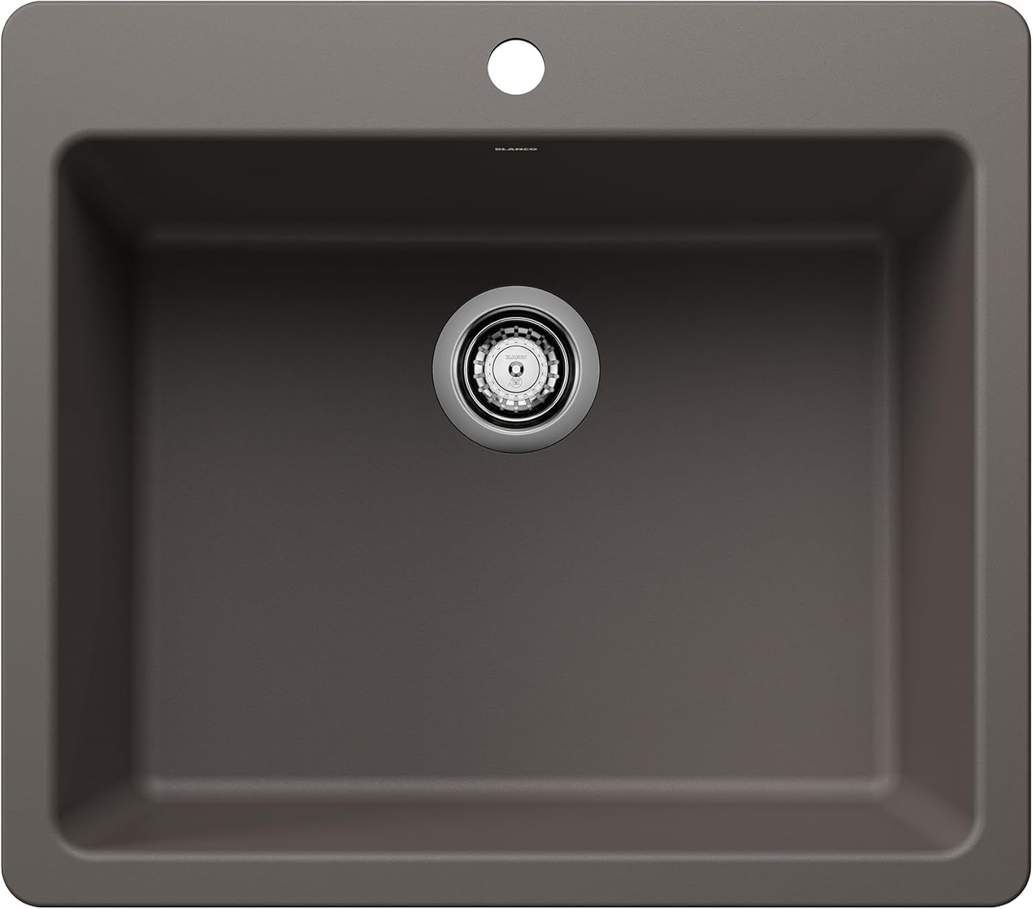BLANCO 443224 Liven SILGRANIT 25" Single Bowl Drop-In/Undermount Kitchen Sink - Volcano Gray