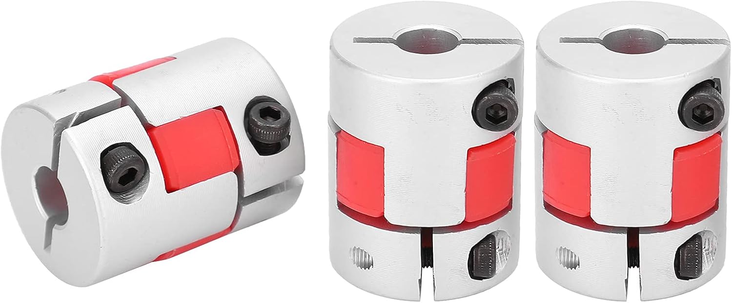 Generic 3Pcs Flexible Coupler Aluminum Alloy Ball Screw Coupling Kit Motor Accessories for Intermediate (Outer diameter 25, length 30, inner hole 8-10)